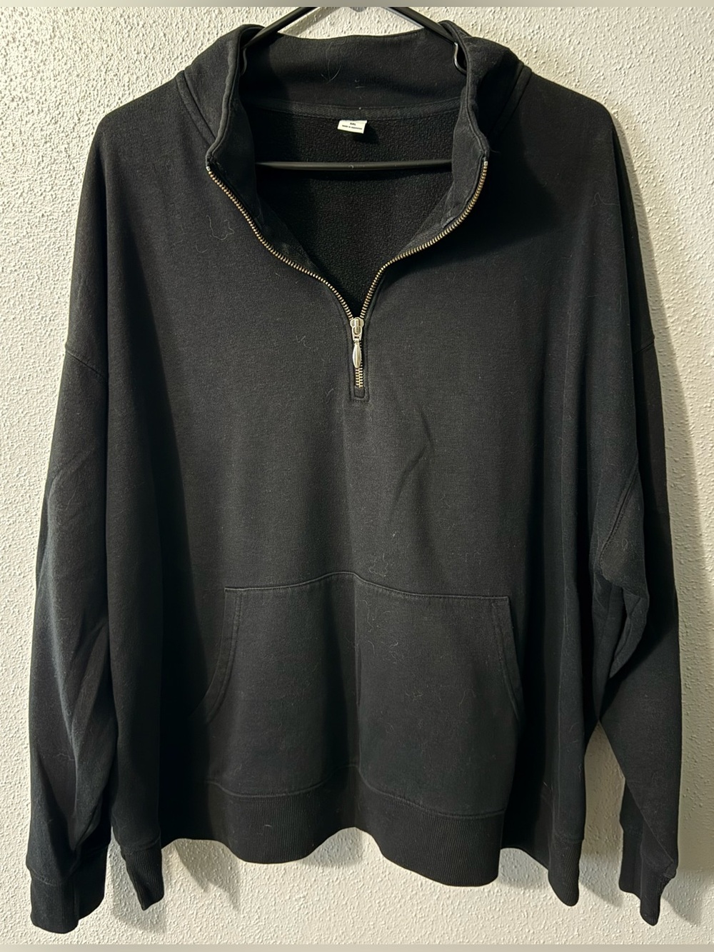 Old Navy Black Women's Half-Zip Fleece Pullover Hoodie